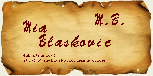 Mia Blašković vizit kartica
